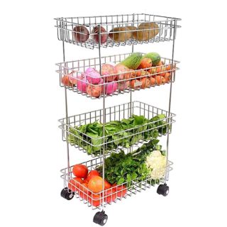 4 Layer Fruit and Vegetable Stainless Steel Multipurpose Stand at Rs.1249